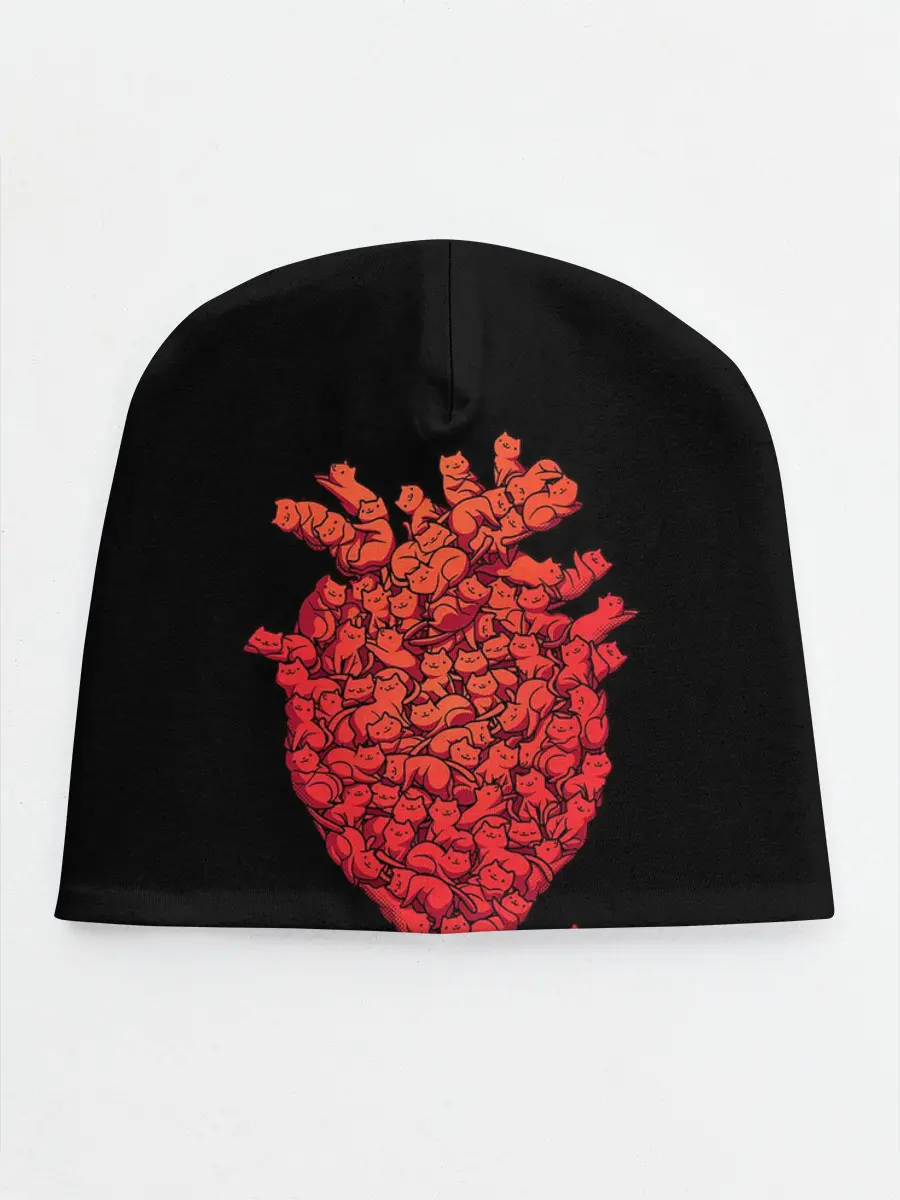 Детская шапка / Сердце Из Котиков