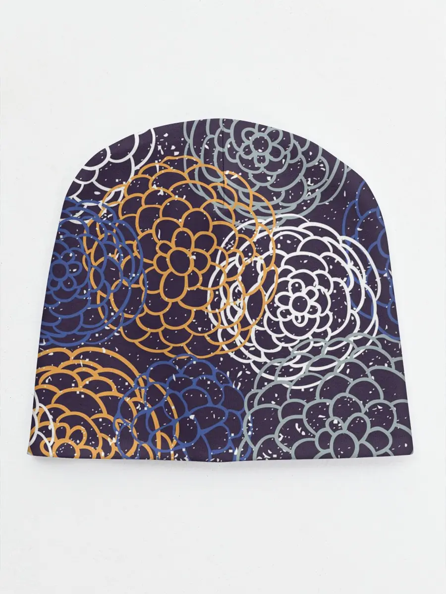 Детская шапка / текстура японские узоры