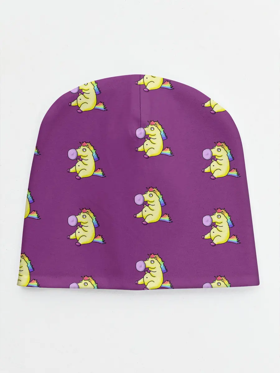 Детская шапка / Фиолетовые пони