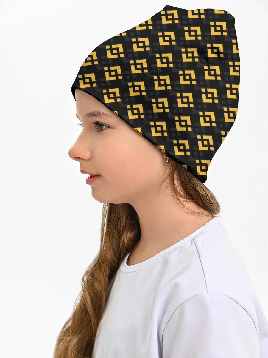 Детская шапка / ЭМБЛЕМА БИНАНС ПАТТЕРН BINANCE