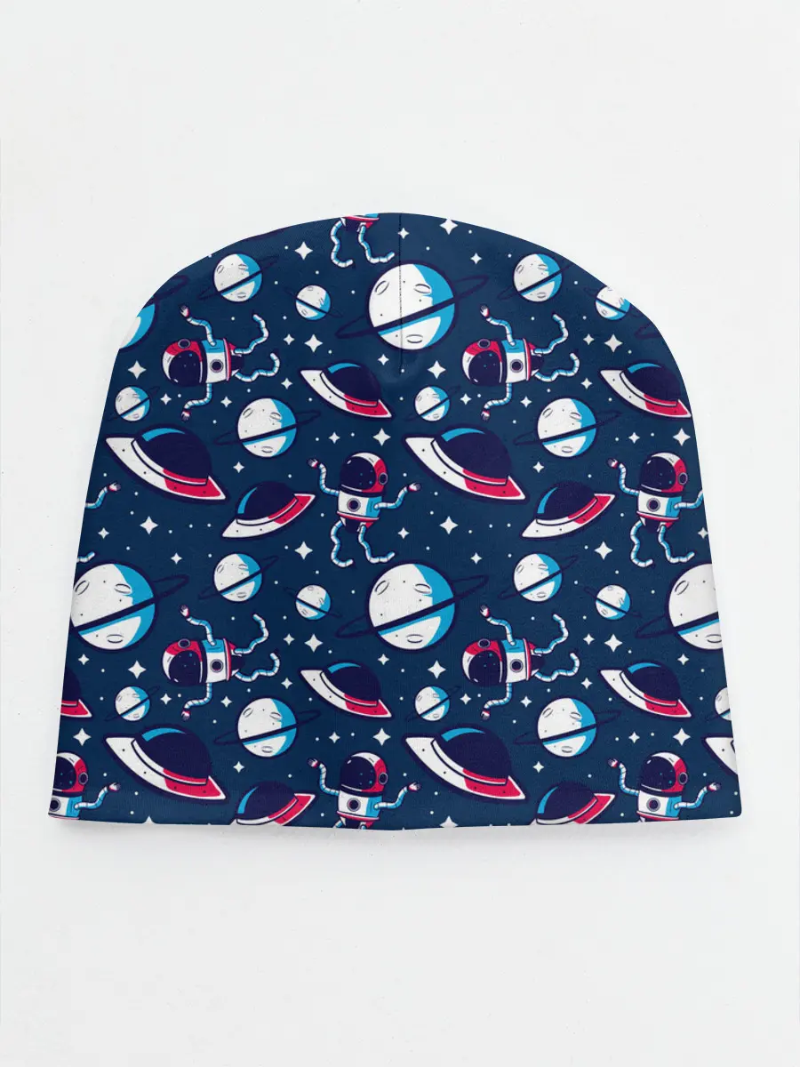 Детская шапка / Космонавты, планеты и нло