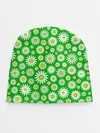 Детская шапка / Ромашки на зелёном фоне