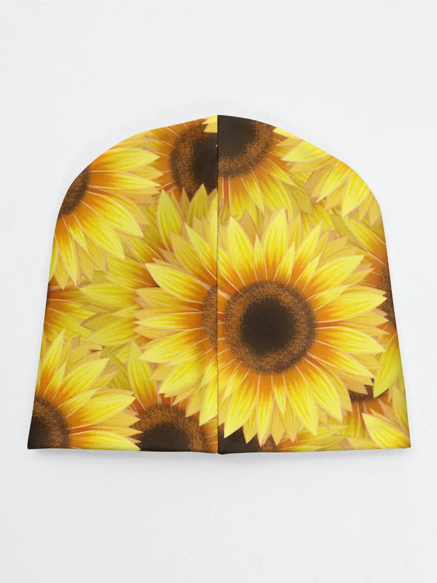 Детская шапка / Подсолнухи в поле