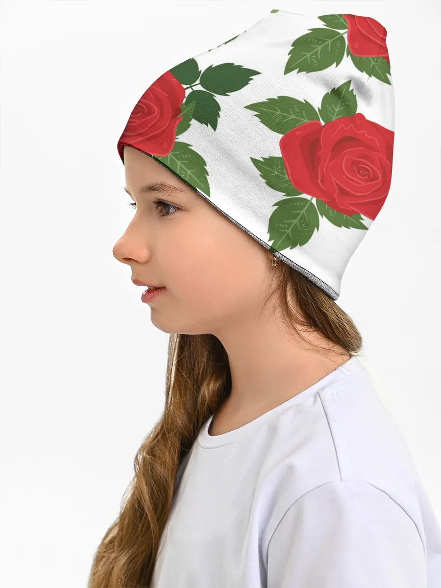 Детская шапка / Большие розы