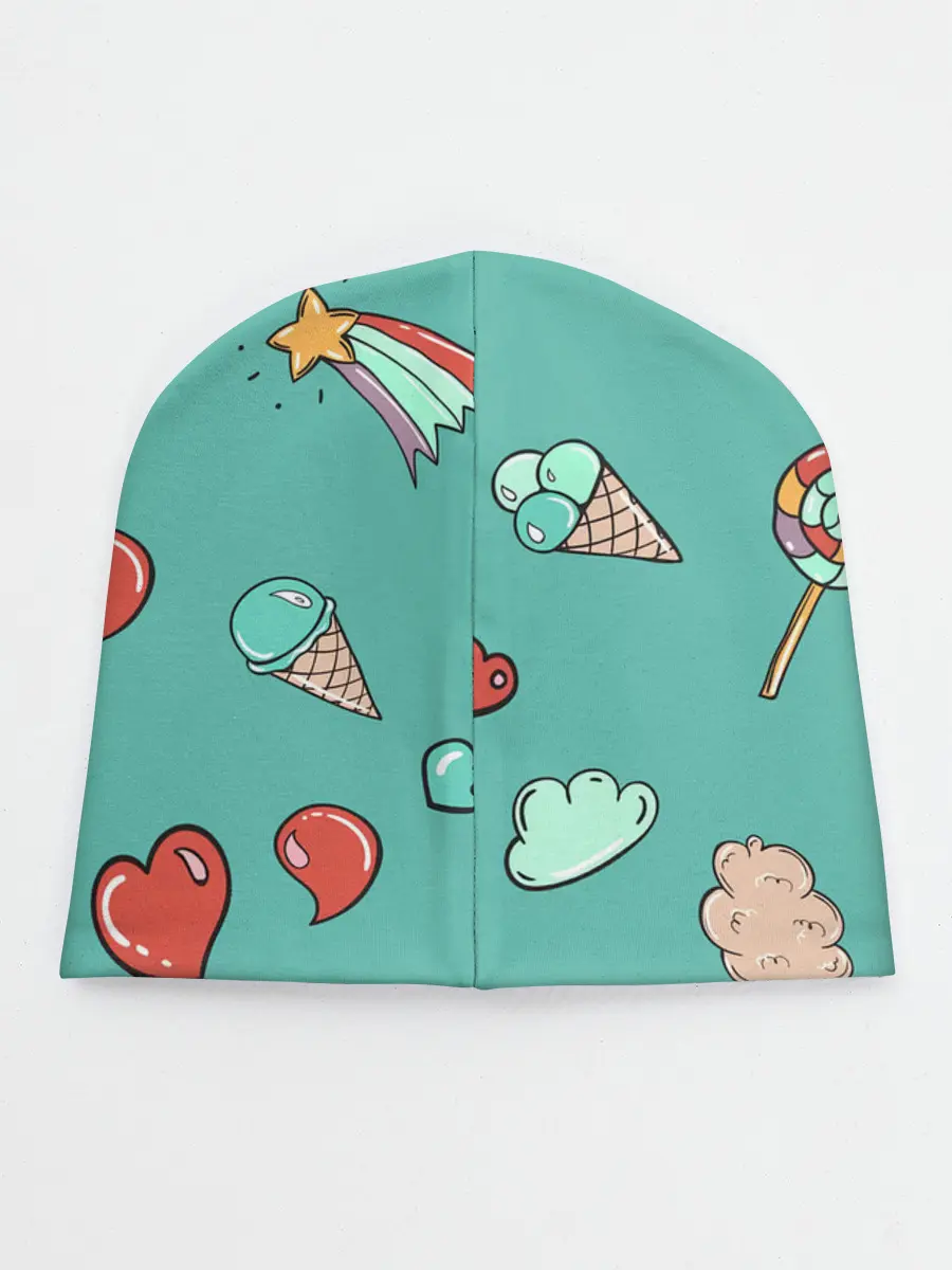 Детская шапка / Единорог с мороженкой