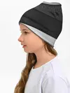 Детская шапка / 3D luxury style silver black