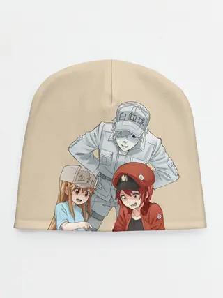 Детская шапка / Клетки за работой