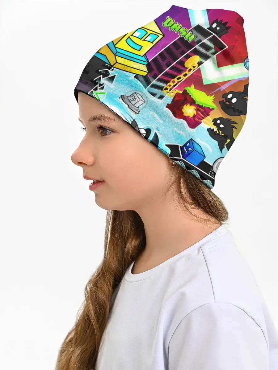 Детская шапка / Geometry Dash