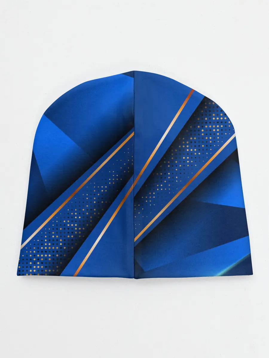 Детская шапка / 3D абстрактные фигуры BLUE