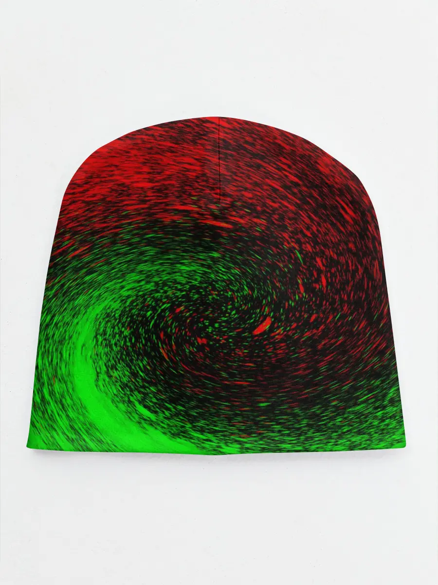 Детская шапка / КРАСНАЯ И ЗЕЛЕНАЯ КРАСКА