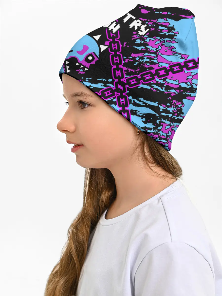 Детская шапка / Geometry Dash