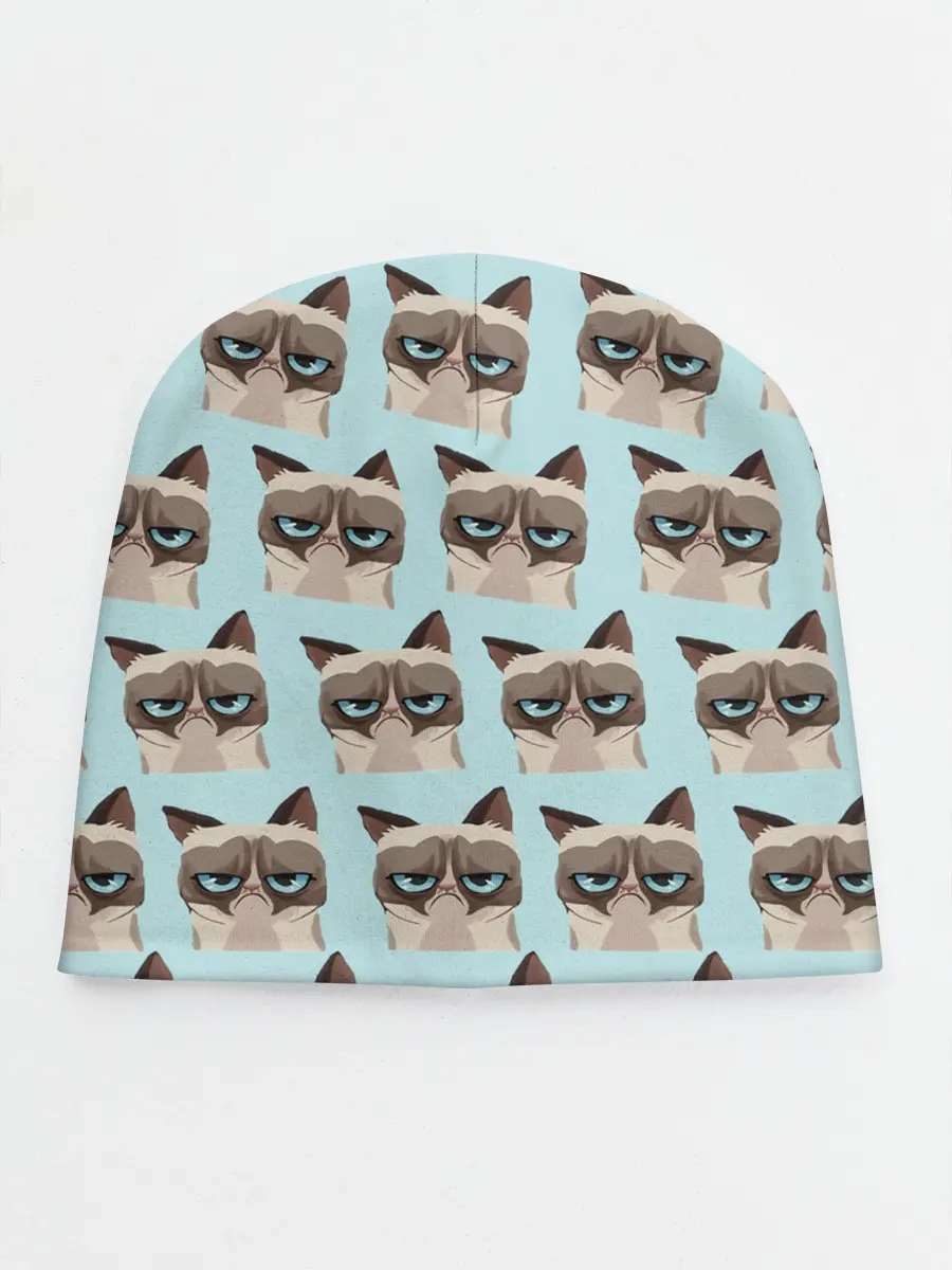 Детская шапка / Грустный котик