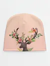 Детская шапка / олень рога цветы
