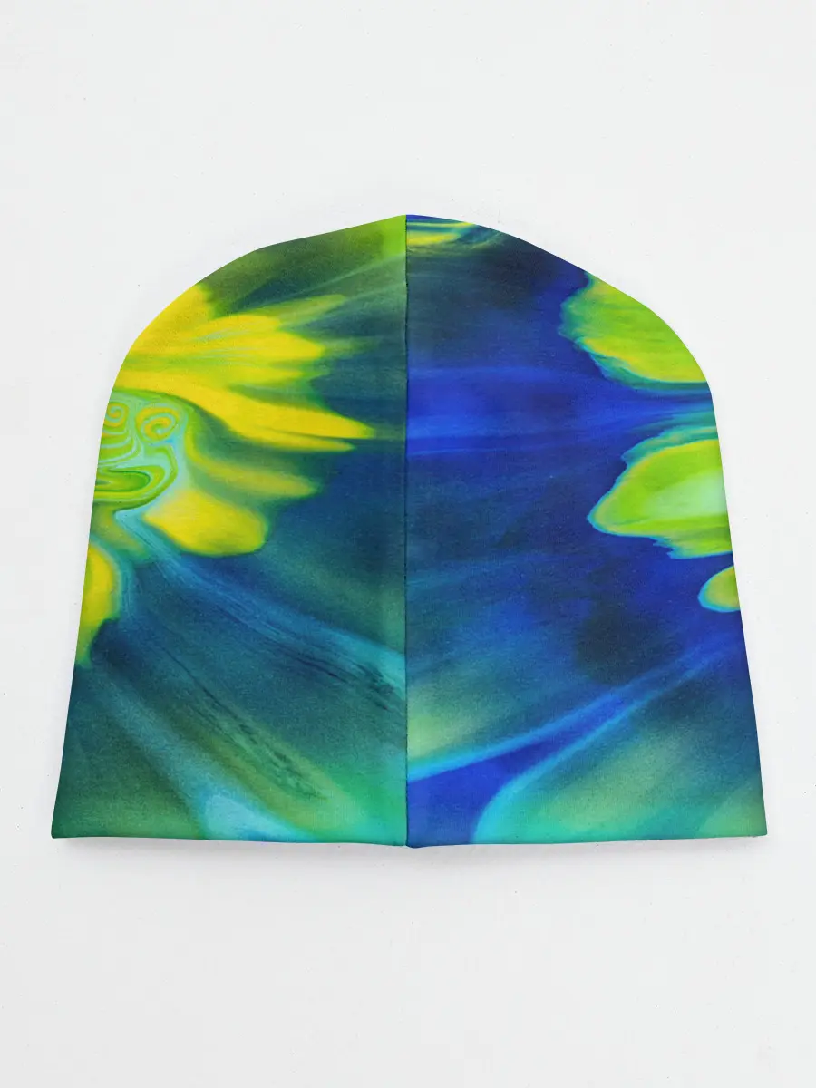 Детская шапка / Разводы яркой краски