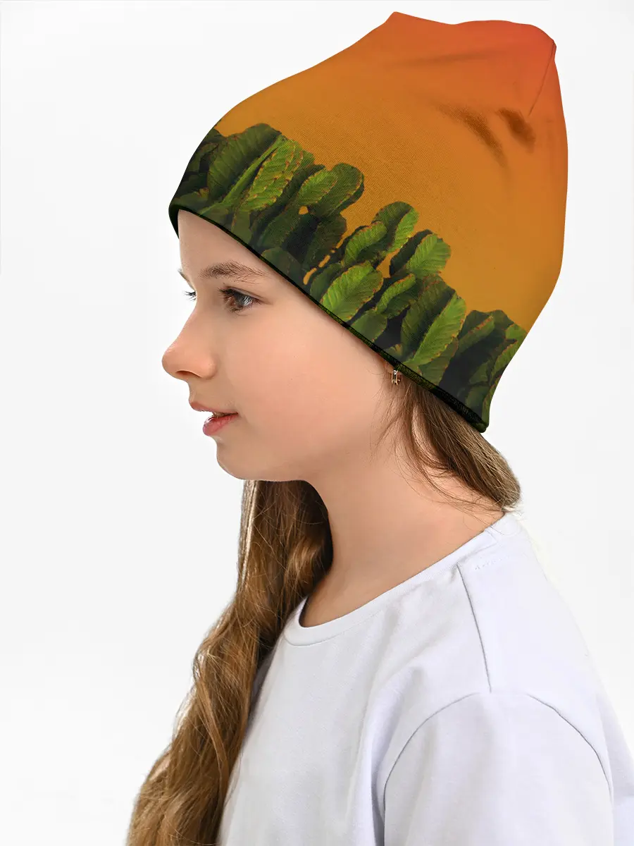 Детская шапка / Кактусы на закате