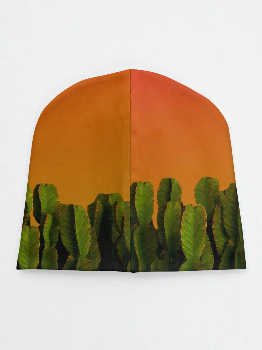 Детская шапка / Кактусы на закате