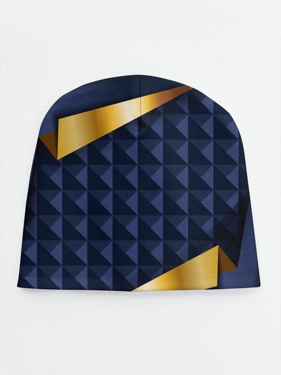 Детская шапка / 3D плитки с золотыми вставками