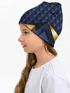 Детская шапка / 3D плитки с золотыми вставками