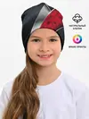 Детская шапка / 3D BLACK AND RED METAL