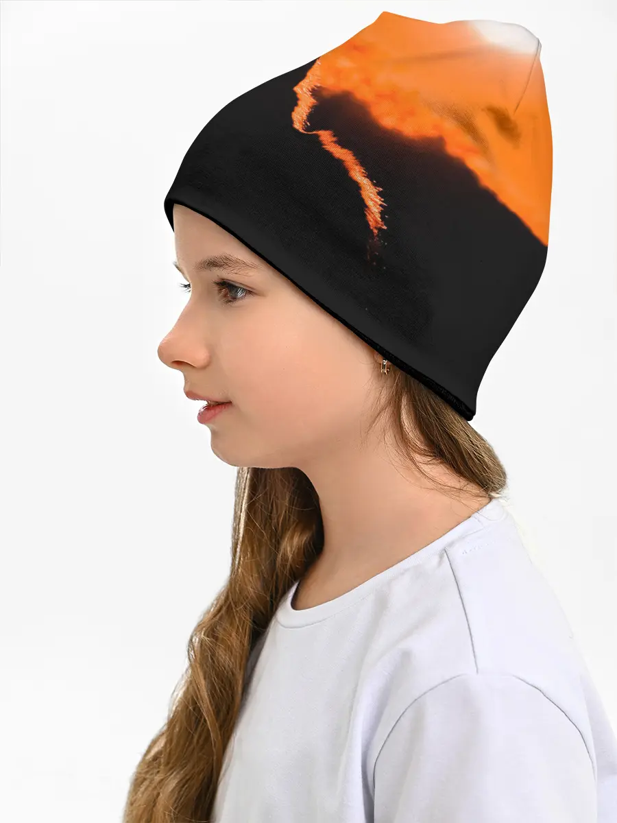 Детская шапка / Котенок на фоне заката