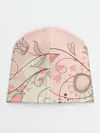 Детская шапка / Летний узор цветы птичка