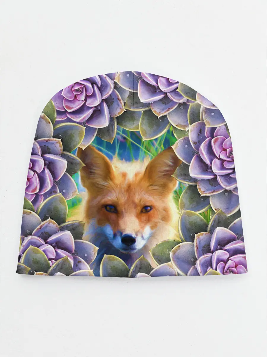 Детская шапка / Лиса среди цветов