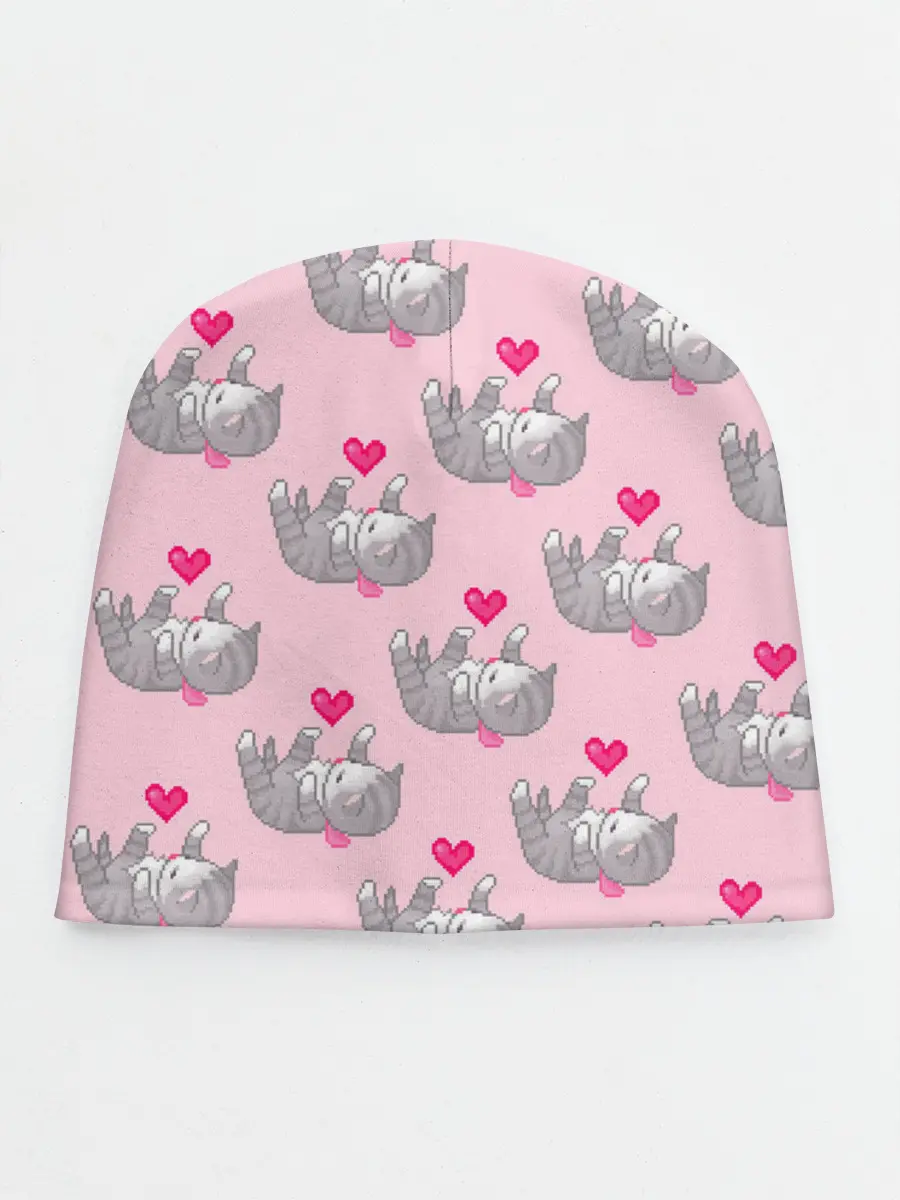 Детская шапка / Пиксельные котики