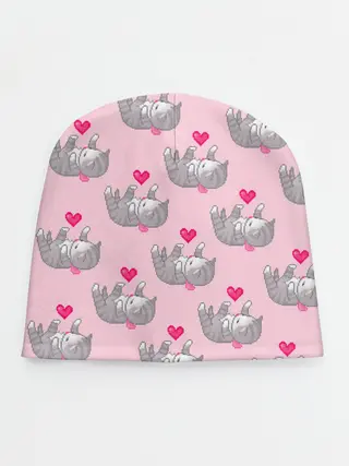 Детская шапка / Пиксельные котики