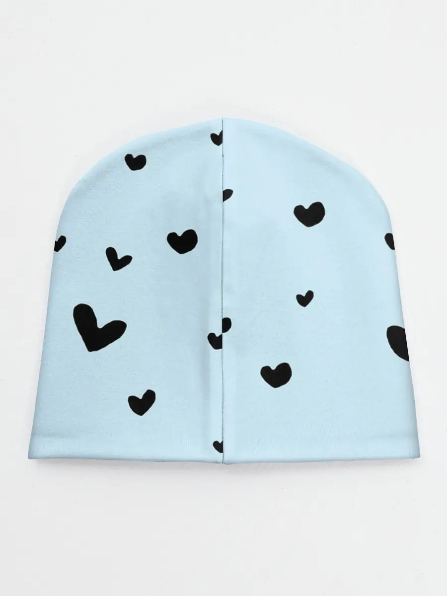 Детская шапка / Танджиро Камадо черные сердечки