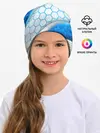 Детская шапка / 3D AQUA БРОНЯ ОБЪЕМНЫЕ СОТЫ