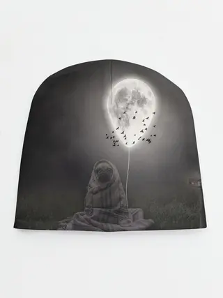 Детская шапка / Мопс и луна