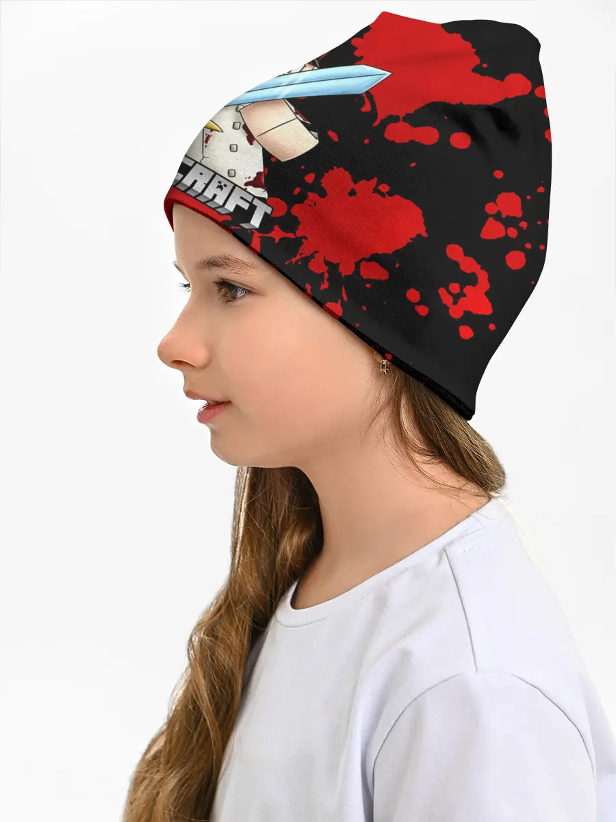 Детская шапка / Стив с мечом Minecraft