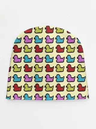 Детская шапка / Утиный фон | Утки | Ducks