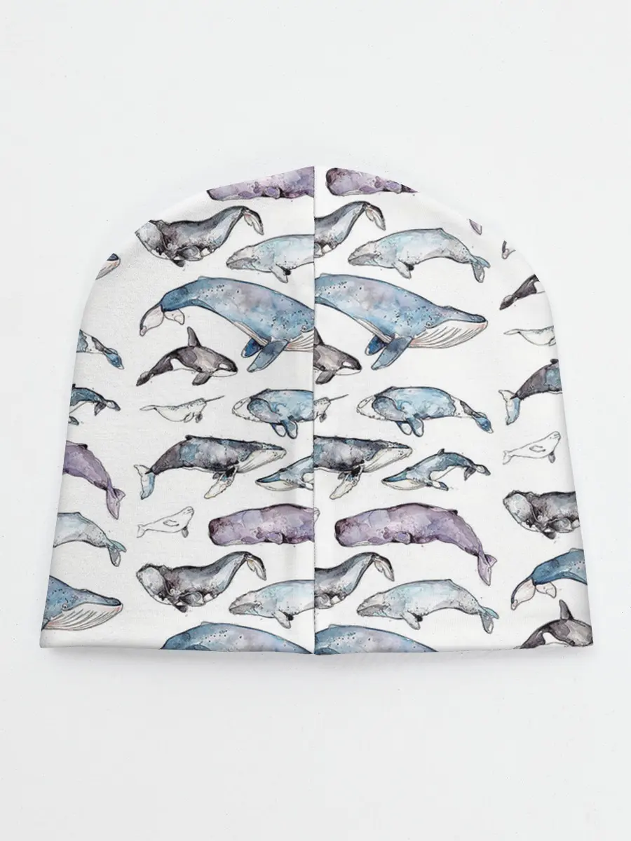 Детская шапка / киты паттерн