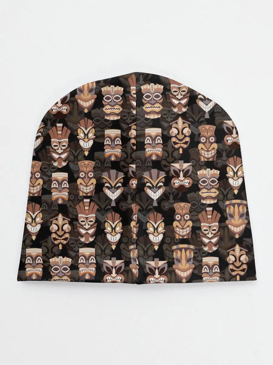Детская шапка / МАСКИ ТИКИ ГАВАЙИ ПАТТЕРН