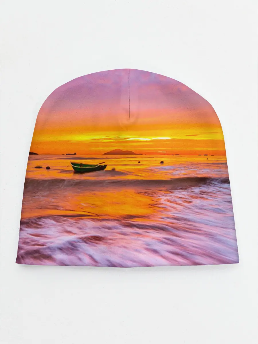 Детская шапка / Закат на пляже