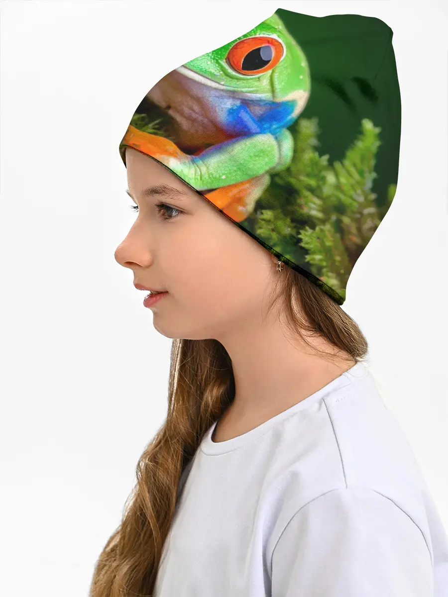 Детская шапка / Тропическая лягушка