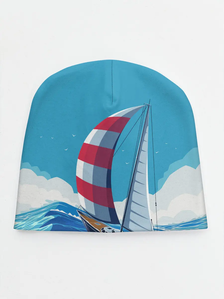Детская шапка / ПАРУСНИК В МОРЕ | ЛЮБЛЮ МОРЕ