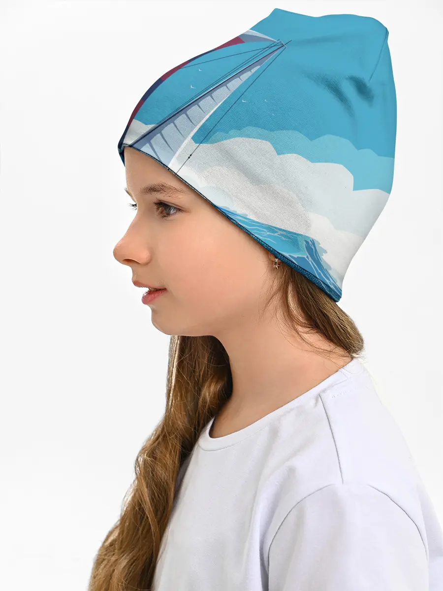 Детская шапка / ПАРУСНИК В МОРЕ | ЛЮБЛЮ МОРЕ