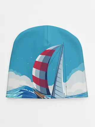 Детская шапка / ПАРУСНИК В МОРЕ | ЛЮБЛЮ МОРЕ