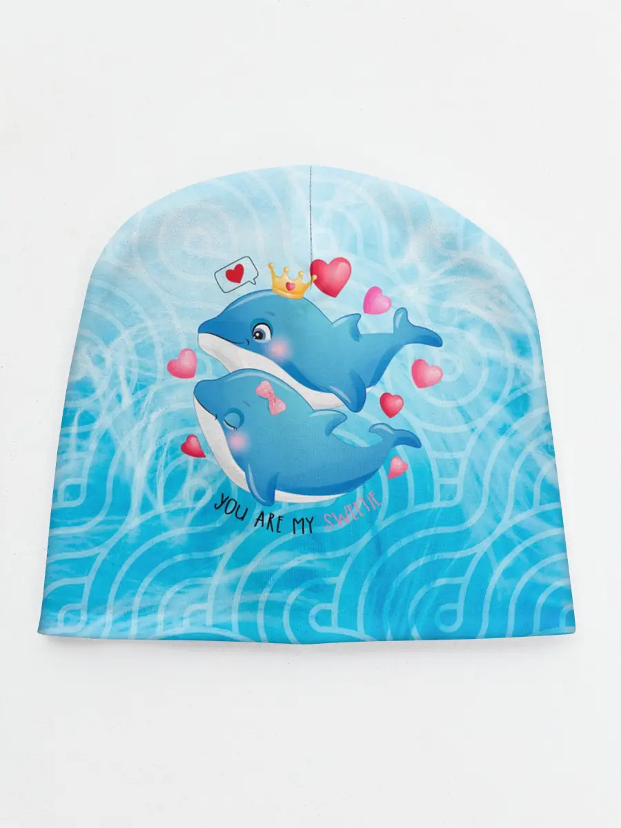Детская шапка / Два дельфина