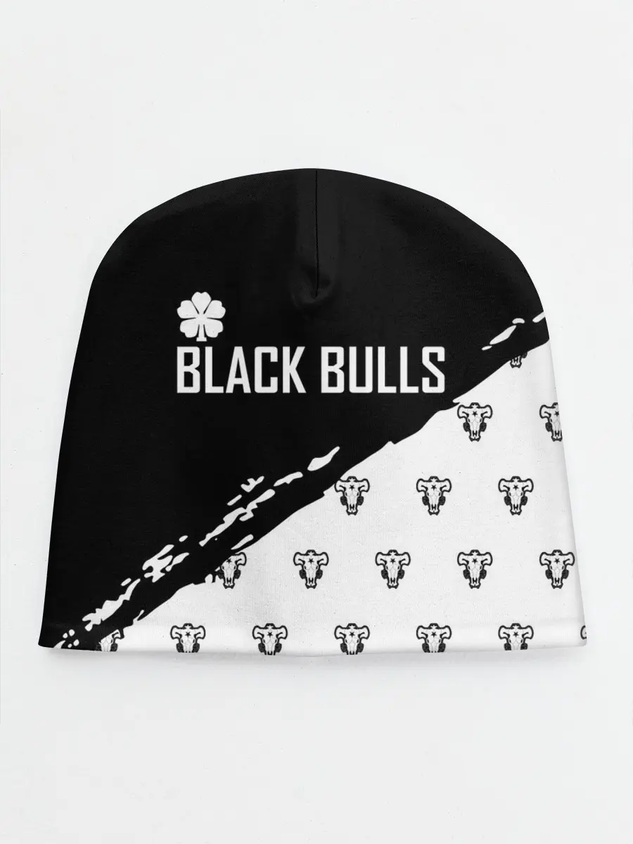 Детская шапка / Черные быки | Чёрный клевер