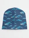 Детская шапка / Киты на синем