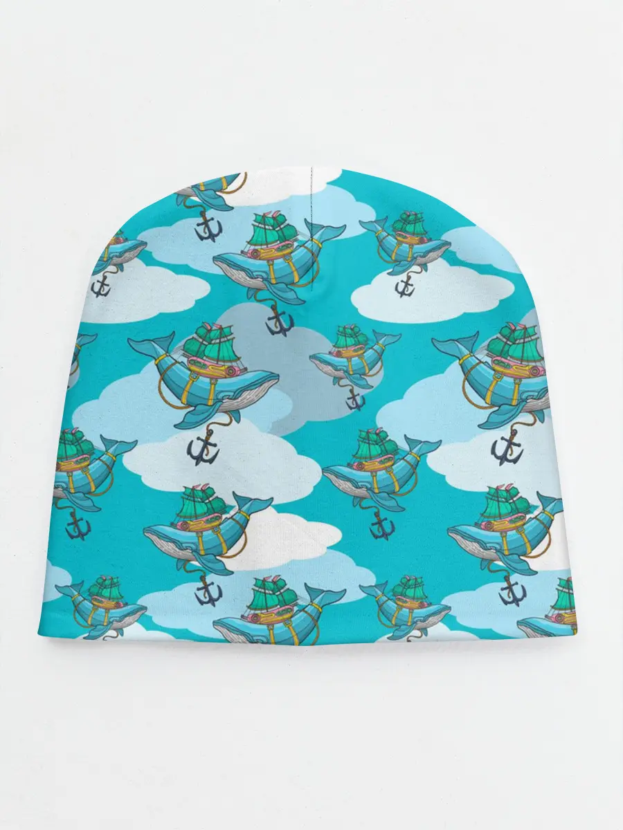 Детская шапка / Киты и корабль