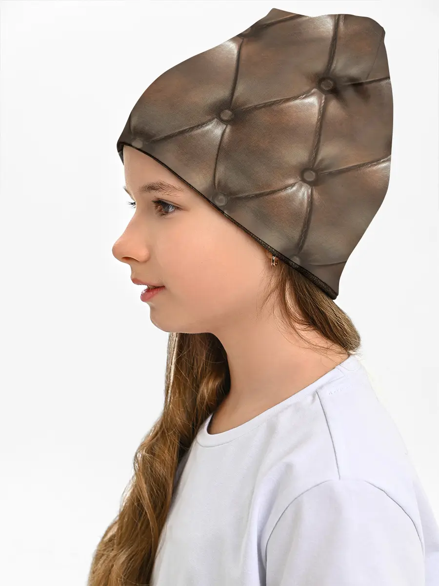 Детская шапка / КоЖа в ромбиках