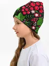 Детская шапка / ХОХЛОМА ЛИСТЬЯ И ЯГОДЫ
