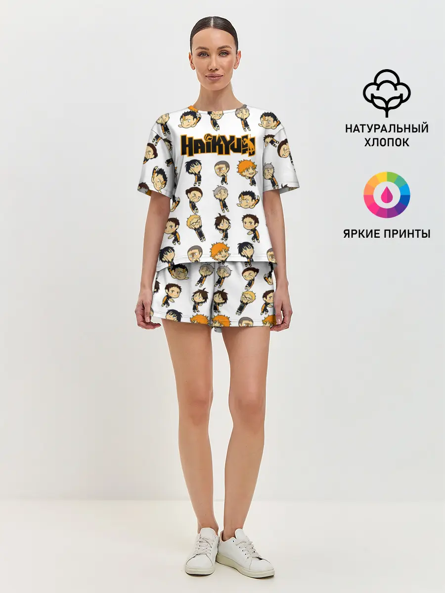 Женская пижама с шортами / Команда школы Карасуно | Haikyuu!!