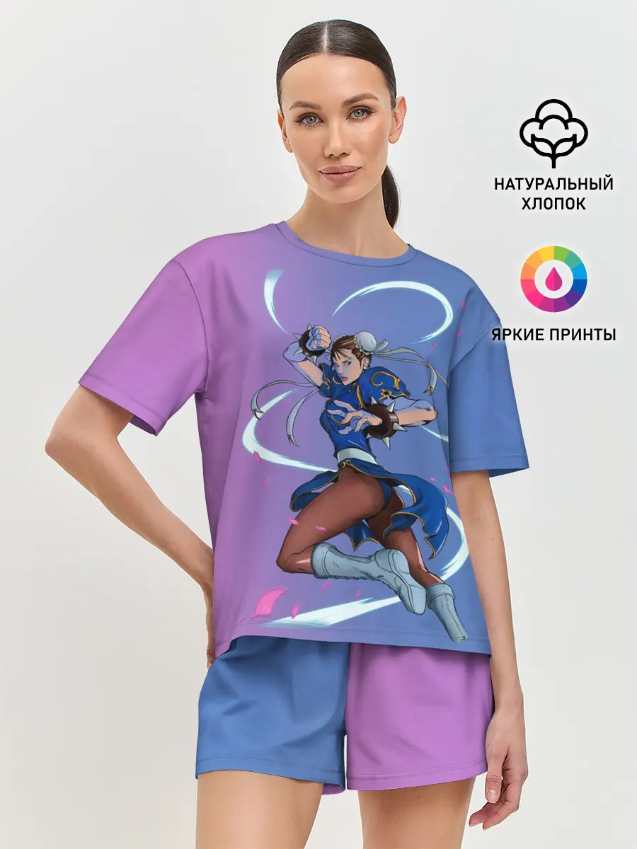 Женская пижама с шортами / Dengerous Chun Li