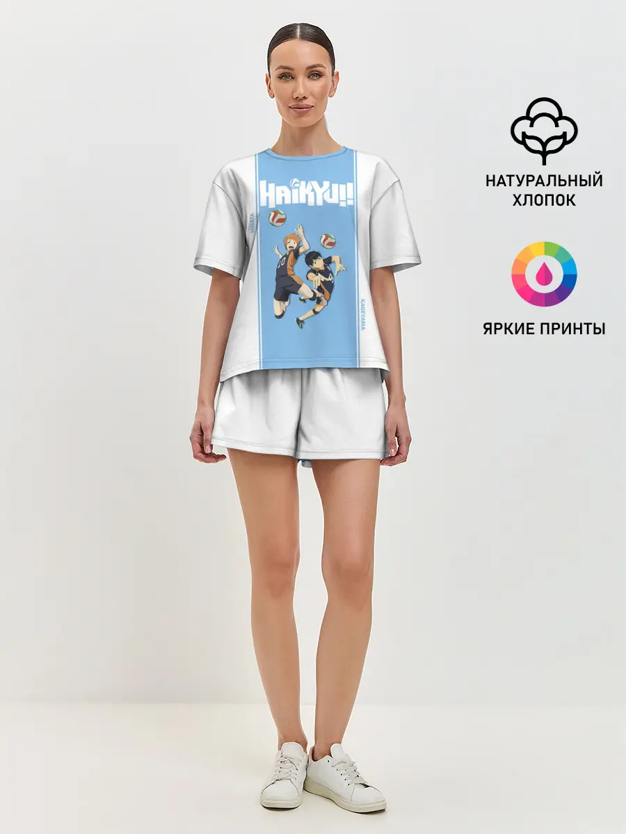 Женская пижама с шортами / Хината и Кагеяма | Haikyuu!!