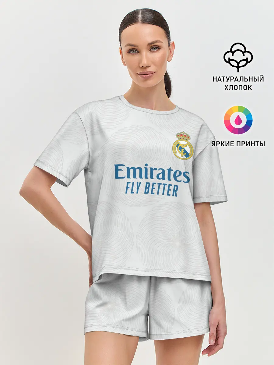 Женская пижама с шортами / Реал Мадрид форма 2021/2022